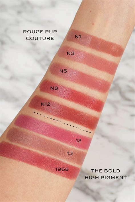 ysl turbulent pink swatch|YSL rouge lipstick swatches.